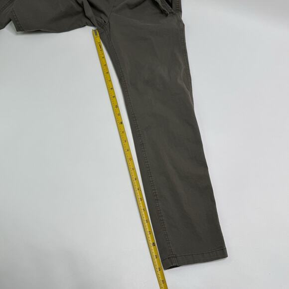 Vince Womens Wrap Front Pants Cropped Gray/Olive Cotton Blend Adjustable Sz 0 - Picture 10 of 14